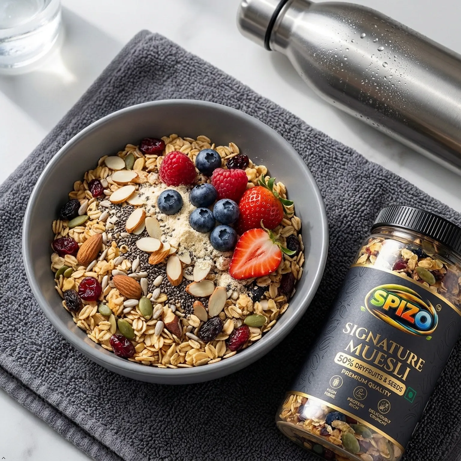 SPIZO Rose jaggery delight muesli jar